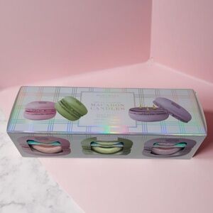 Home Worx Slatkin & CO Macaron Shaped spring 3 Candle Set PB&J,Key Lime,Vanilla